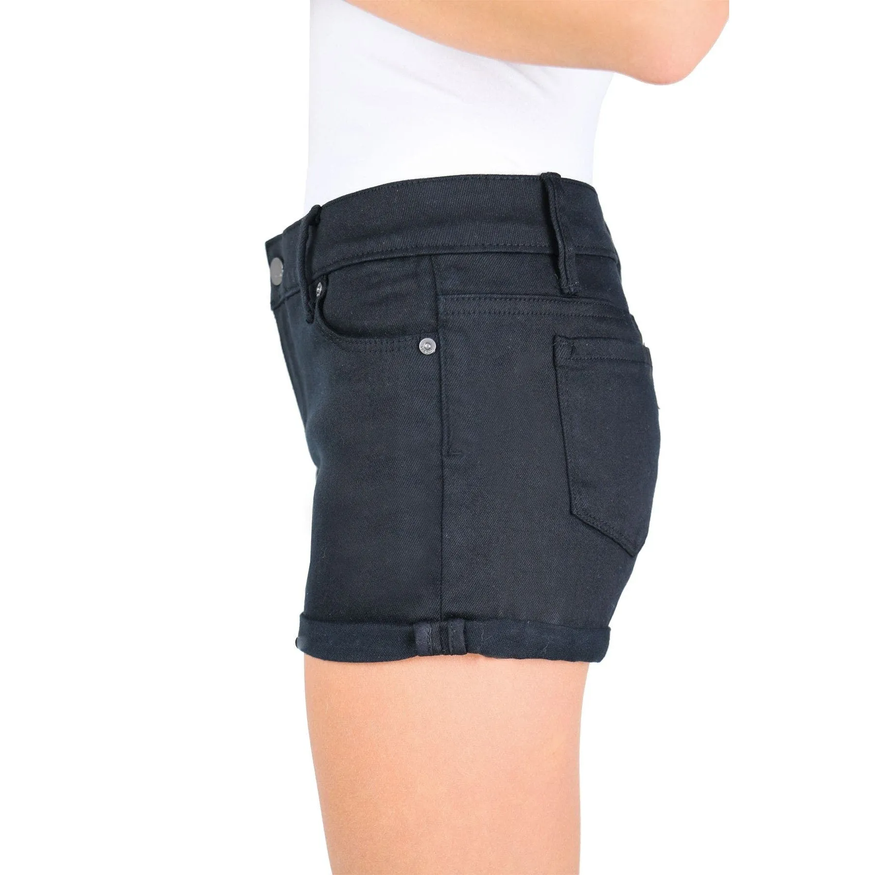 5 Pkt Basic Mini Roll Shorts | Black