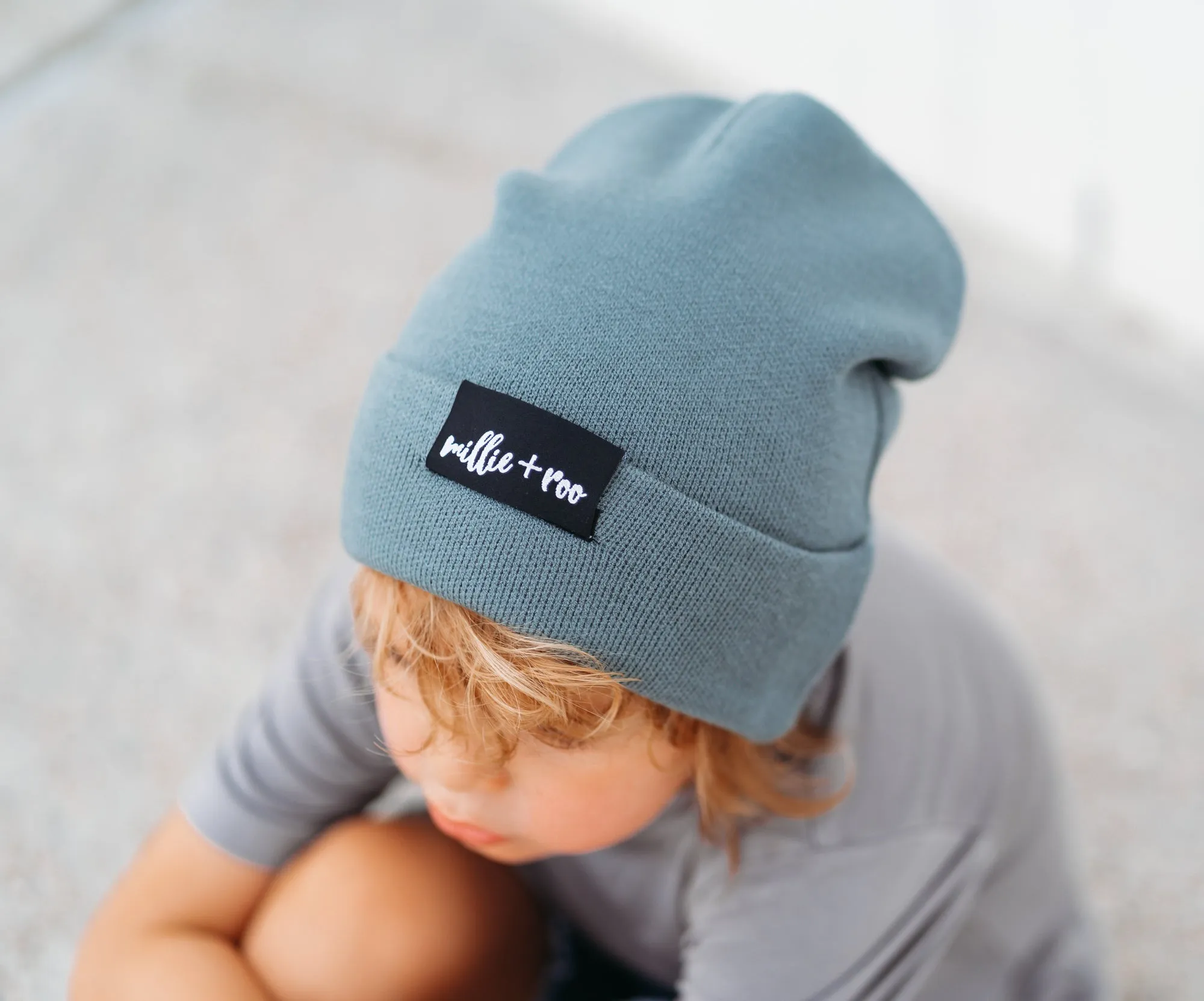 BAMBOO CUFF BEANIE- Slate