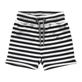 Bamboo Drawstring Shorts-Striped