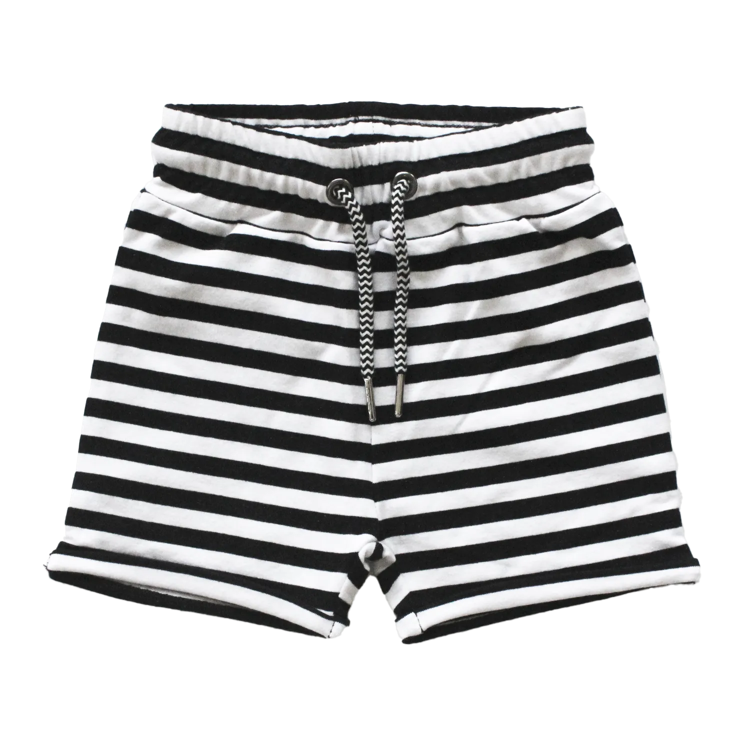 Bamboo Drawstring Shorts-Striped