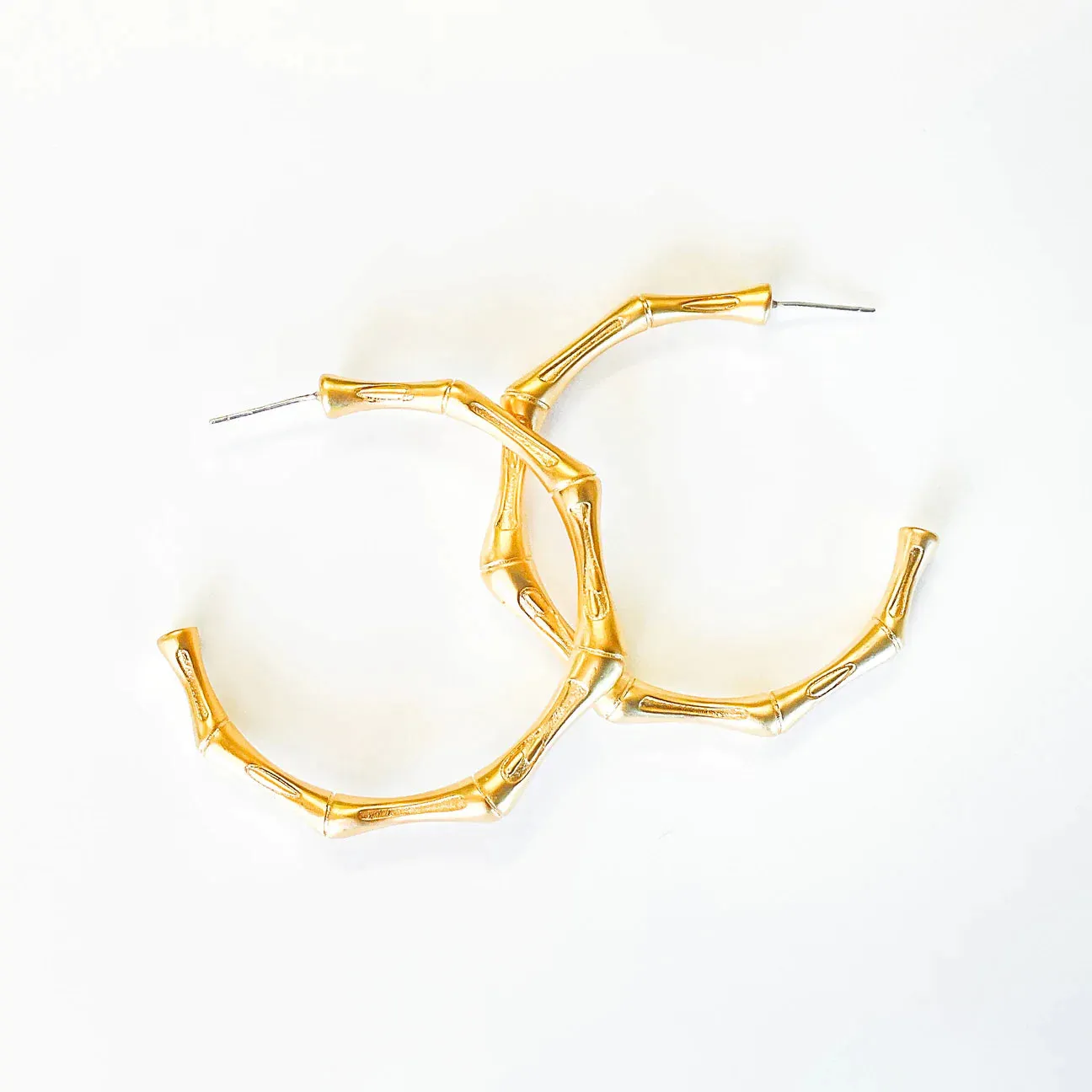 Bamboo Large Hoops