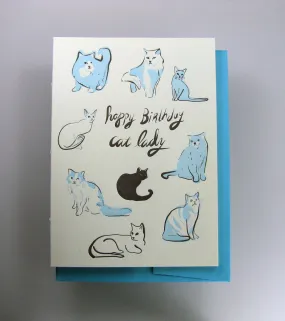 Cat Lady Birthday Card