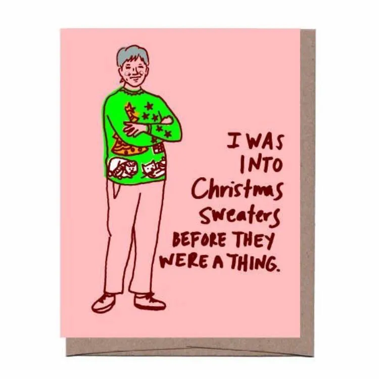 Christmas Sweater Lady Card