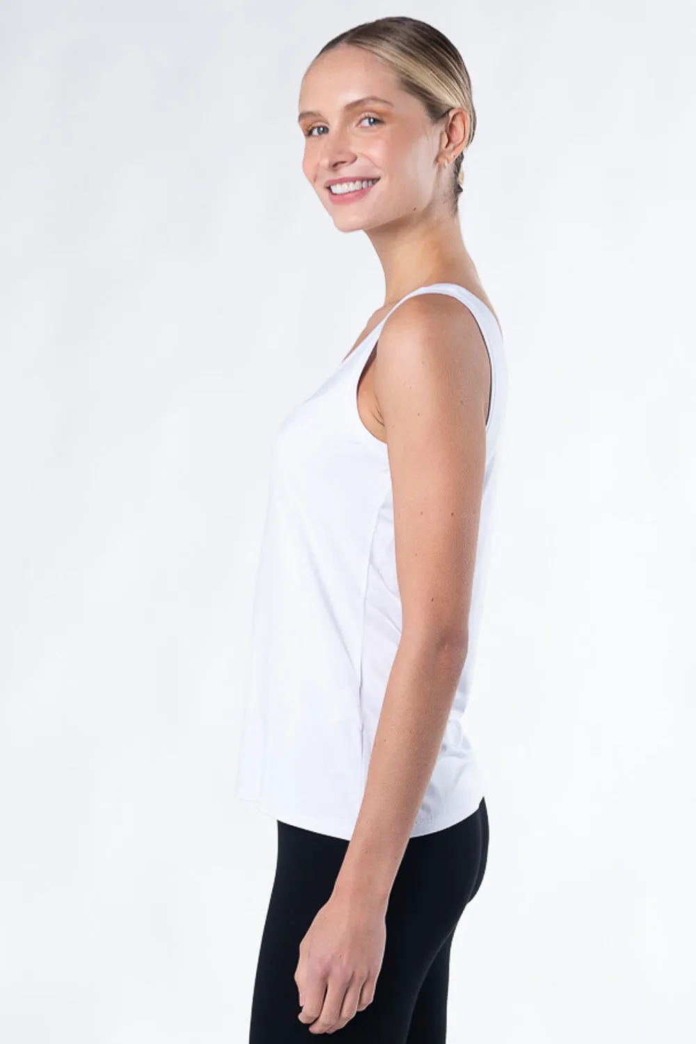 Cindy Bamboo Tank - White