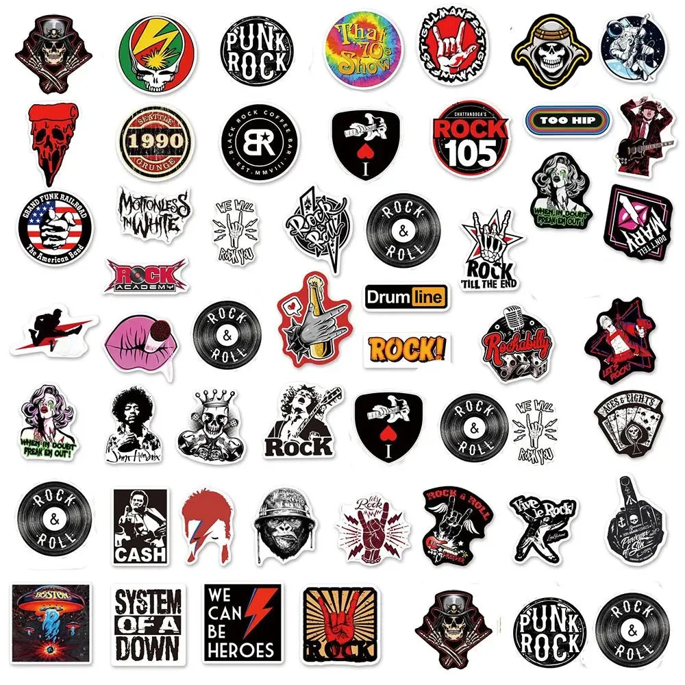 Classic Music Rock Roll Band Graffiti Stickers