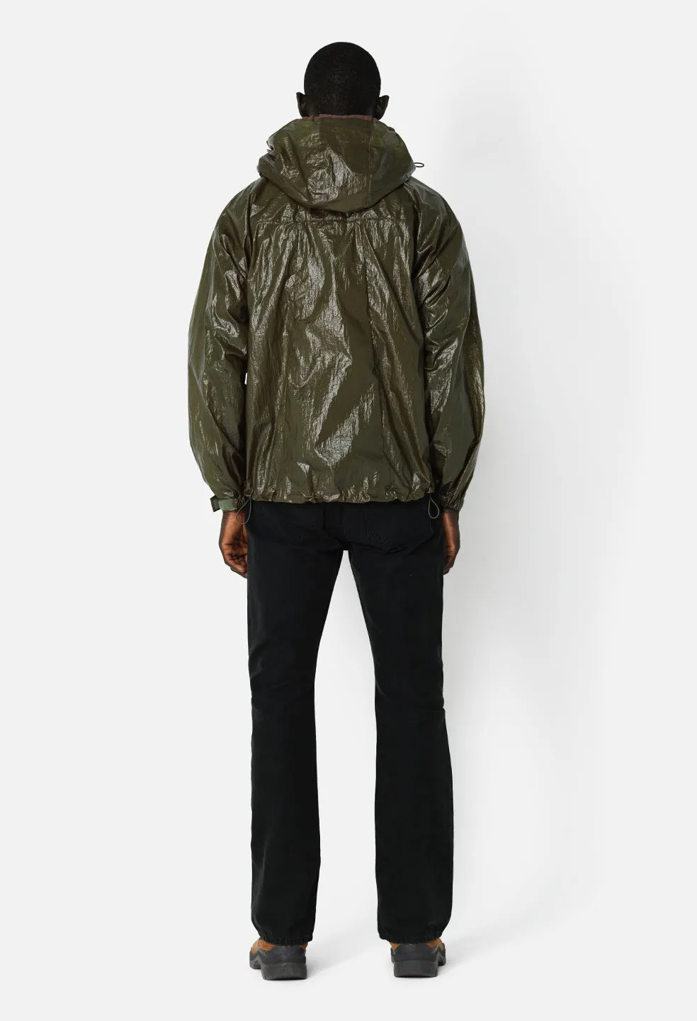 Coated Nylon Anorak / Olive