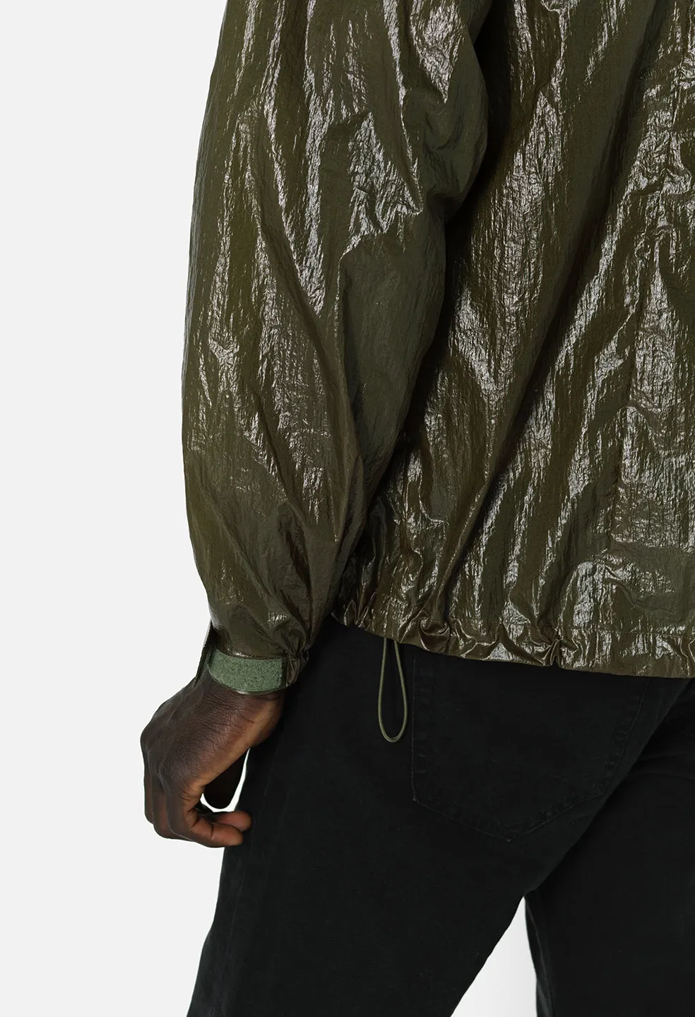 Coated Nylon Anorak / Olive