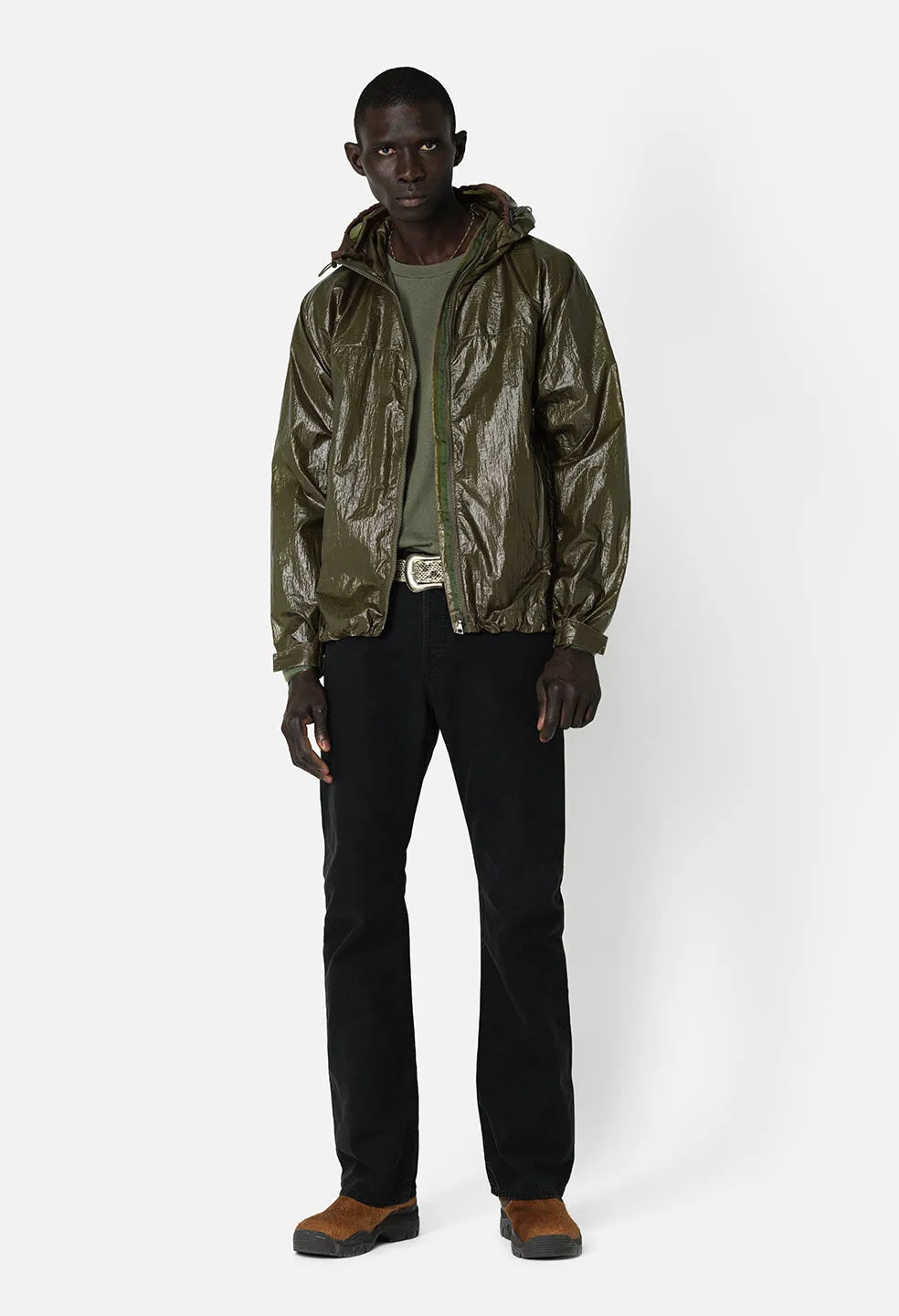 Coated Nylon Anorak / Olive