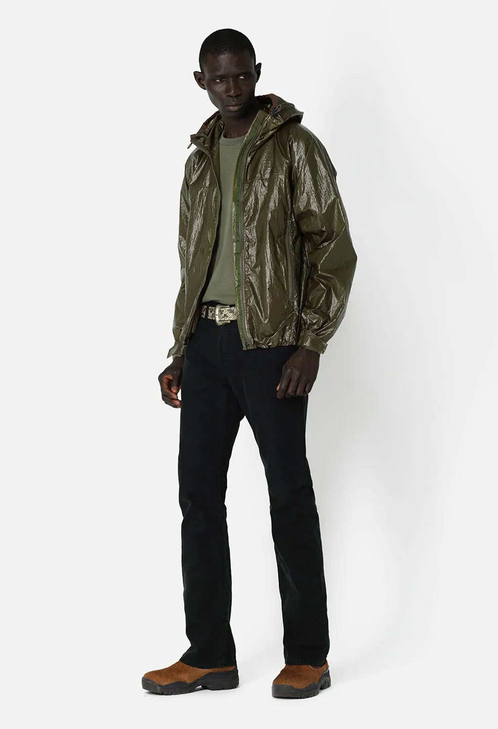 Coated Nylon Anorak / Olive