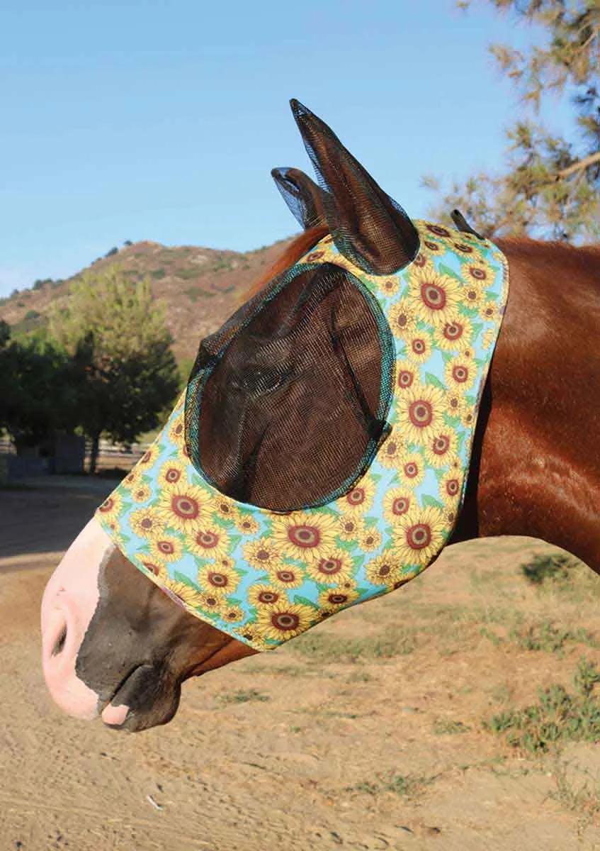 COMFORT LYCRA FLY MASK - AVERAGE HORSE