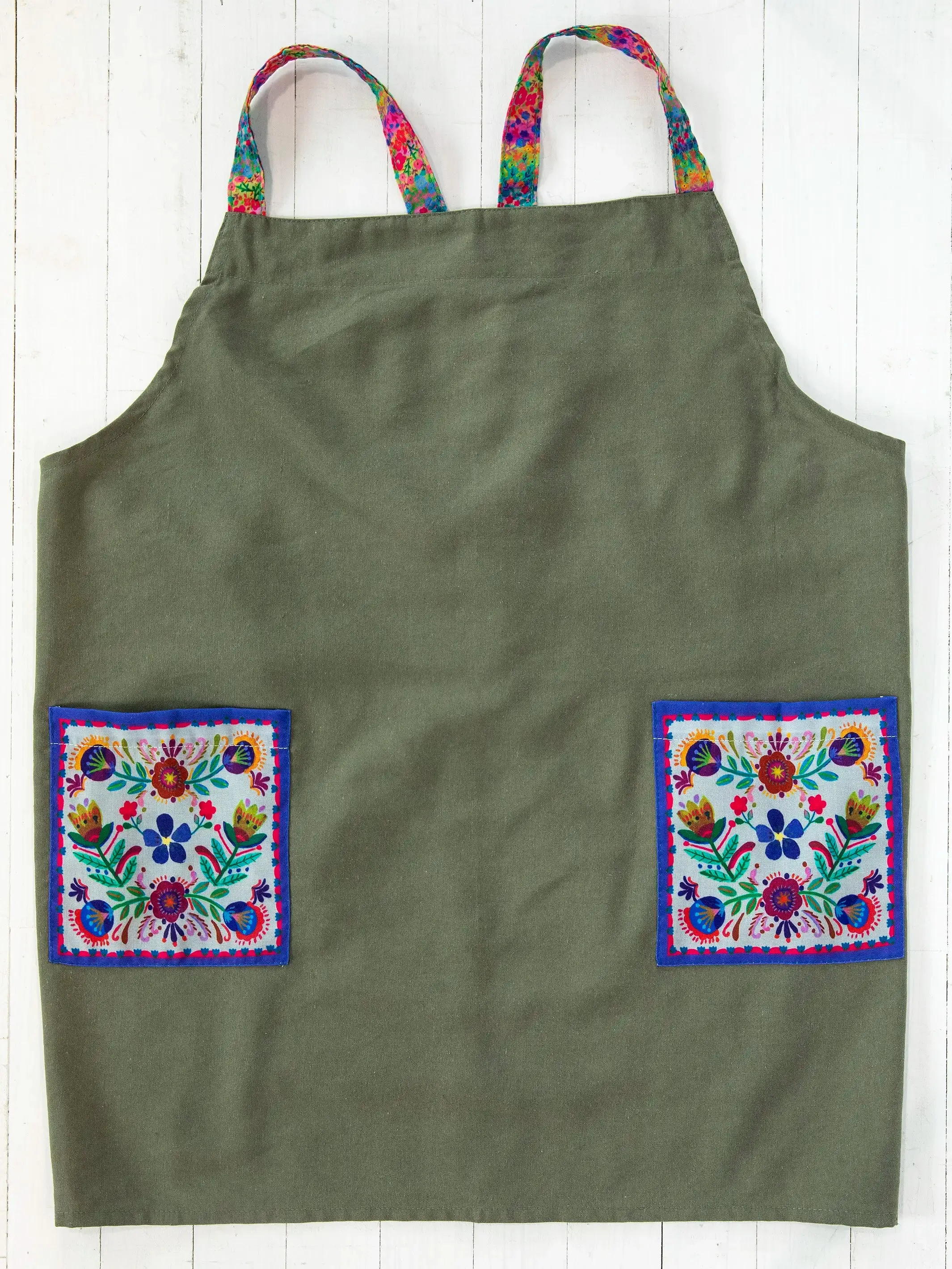 Crossback Apron - Olive