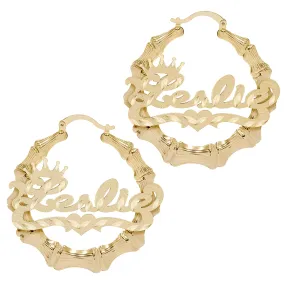 Crown Name Bamboo Earrings