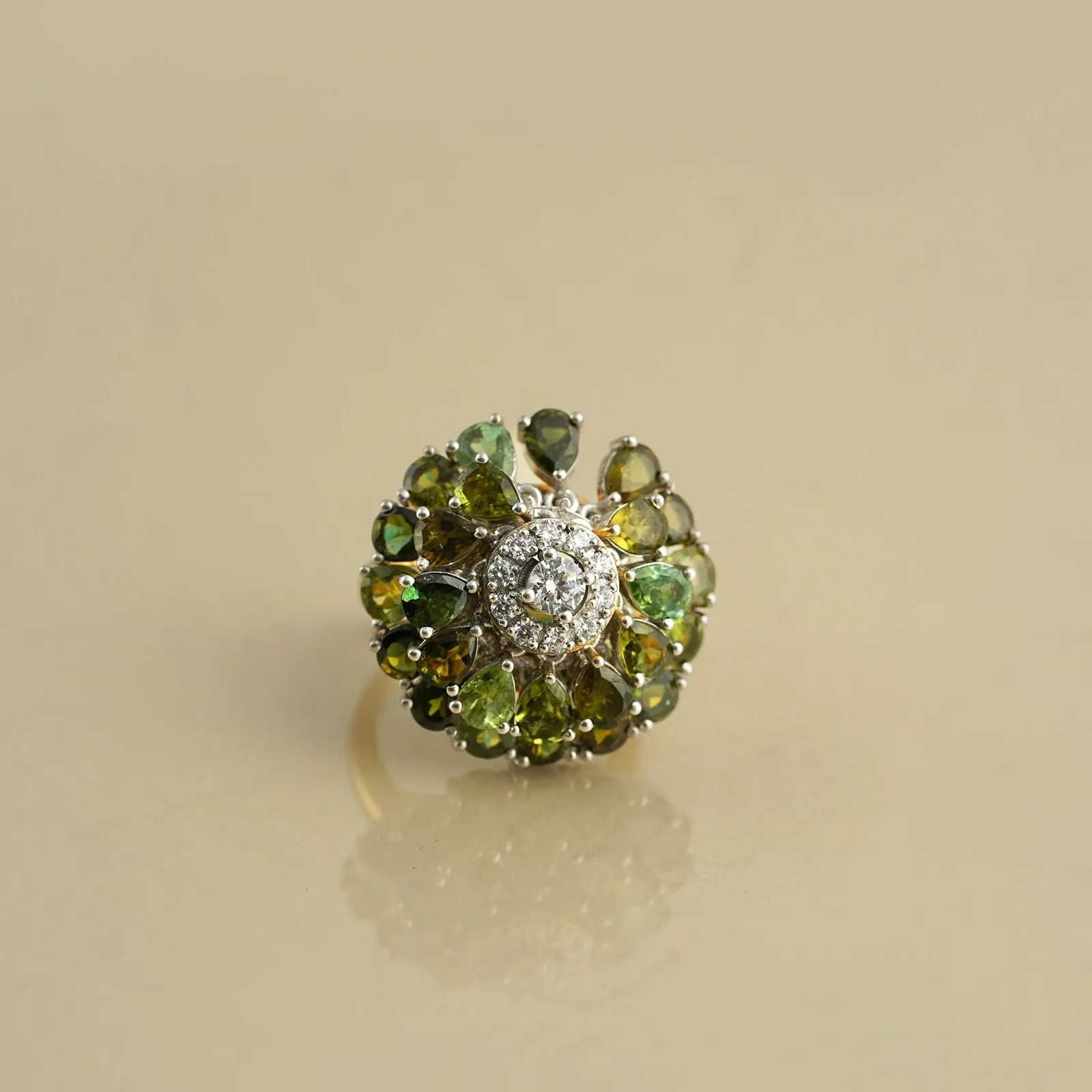 Dahlia Olive Ring