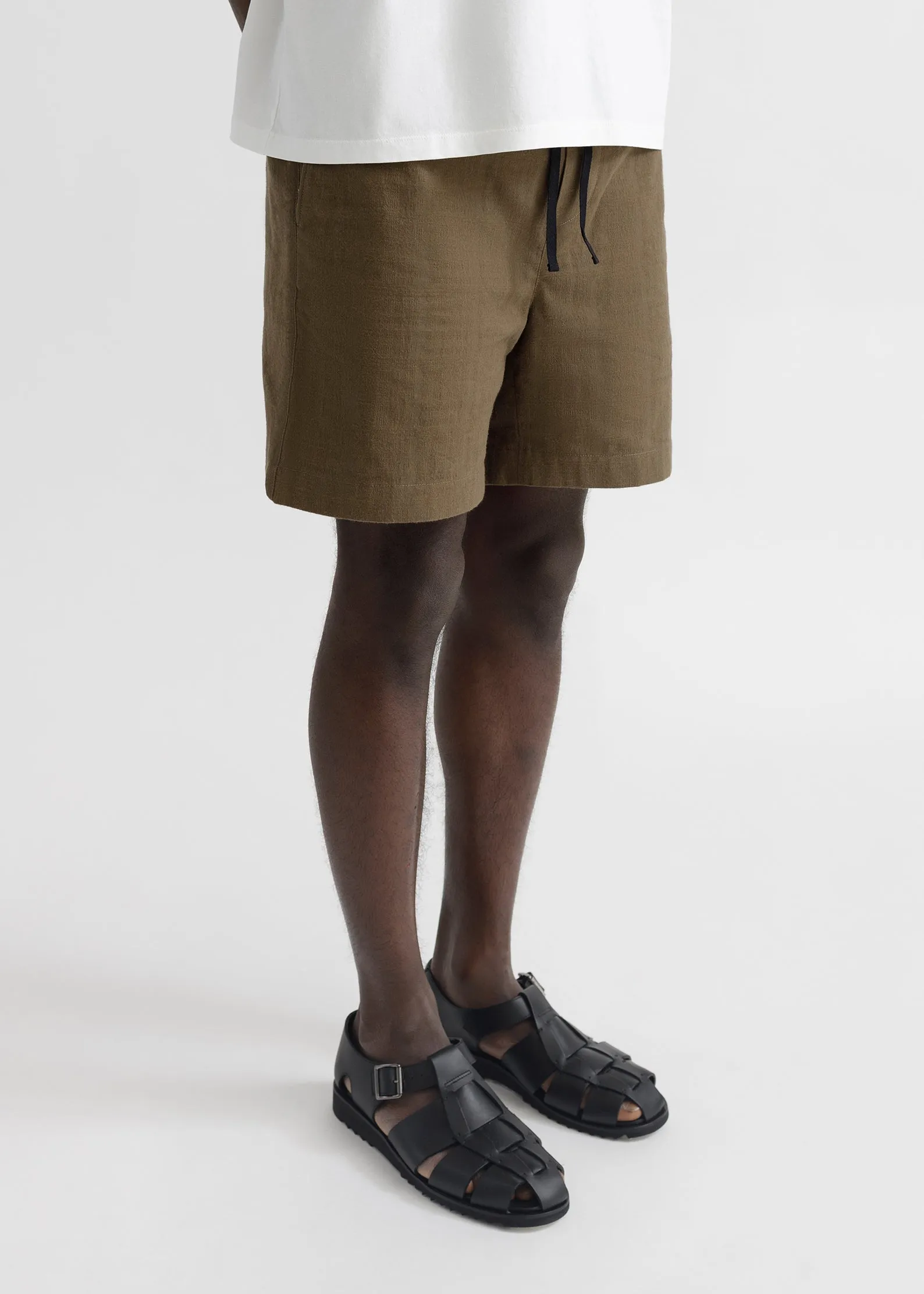 Drawstring Shorts - Olive Green