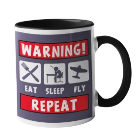 Eat Sleep Fly Pilot Humour Mug