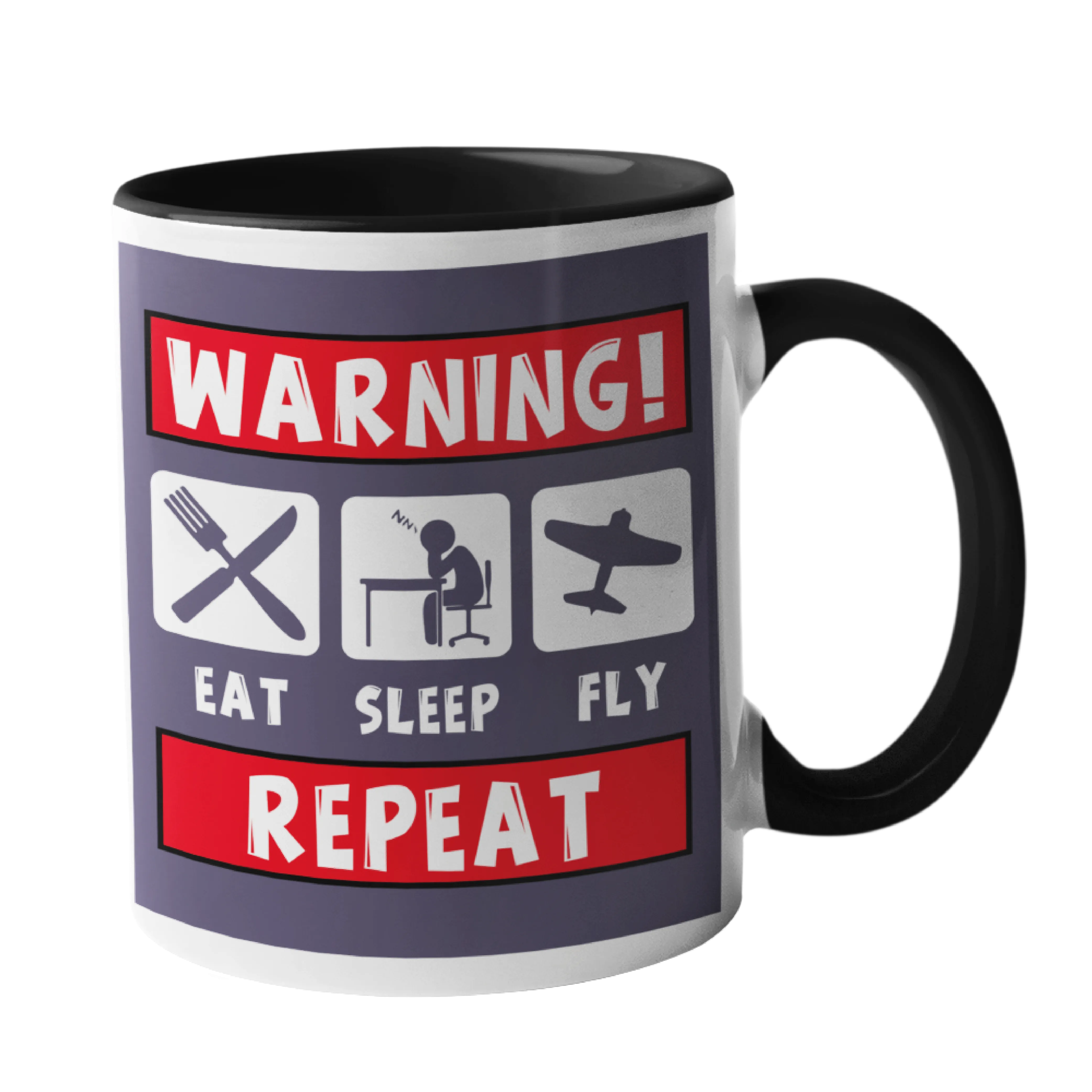 Eat Sleep Fly Pilot Humour Mug