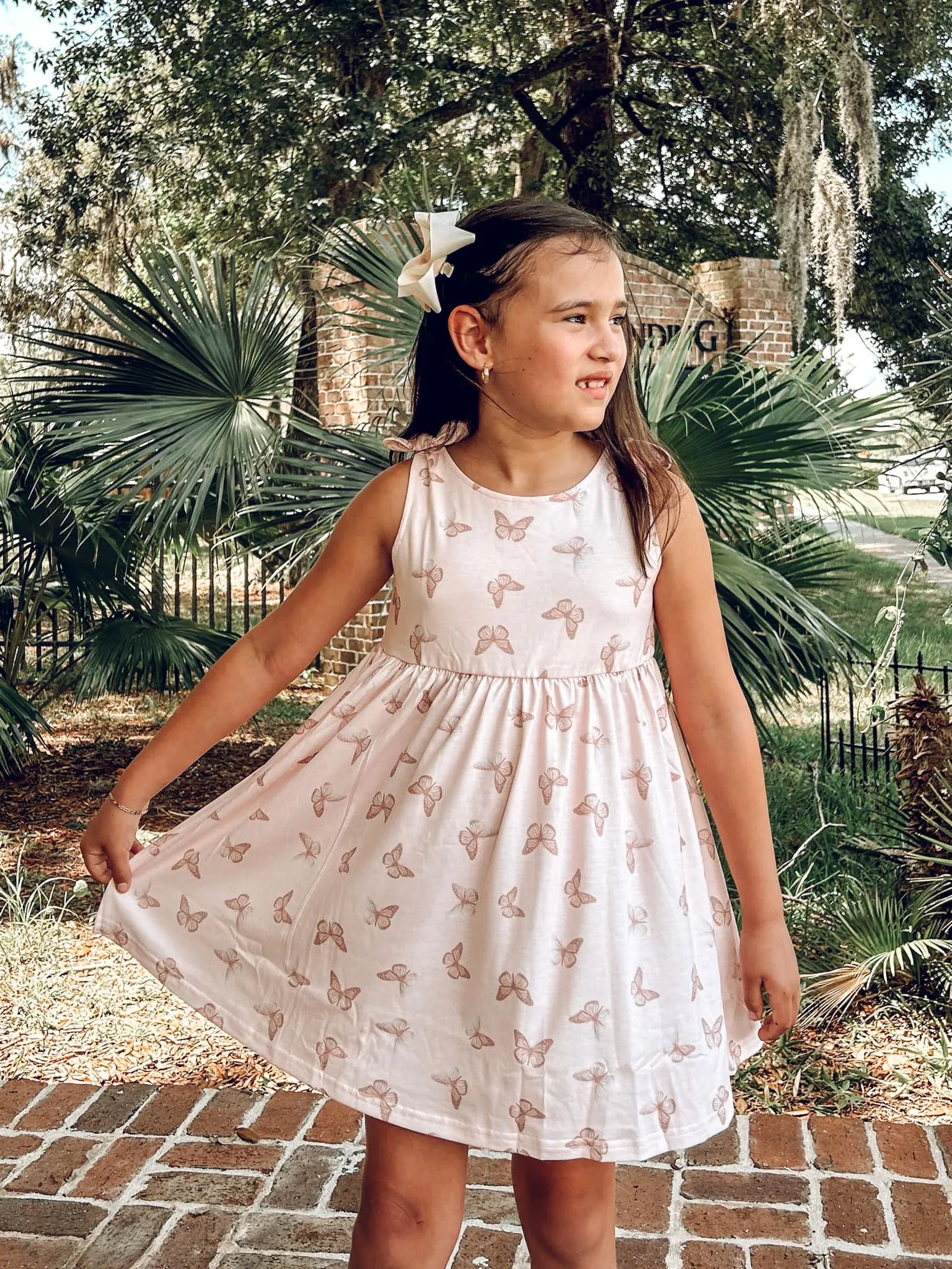 Fly Butterfly Kids Dress | Pink