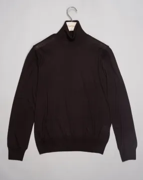 Gran Sasso Merino Roll Neck / Dark Brown