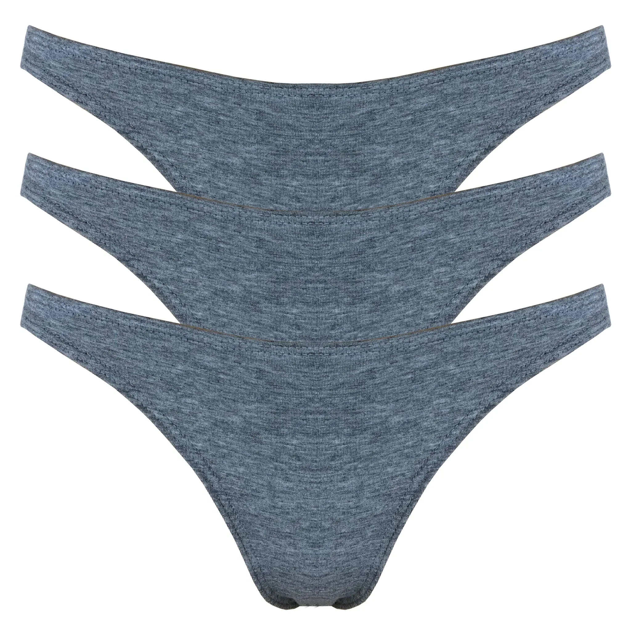 {Grey} organic bamboo thong