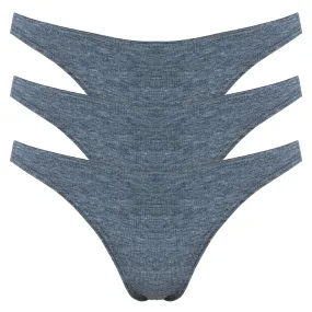 {Grey} organic bamboo thong