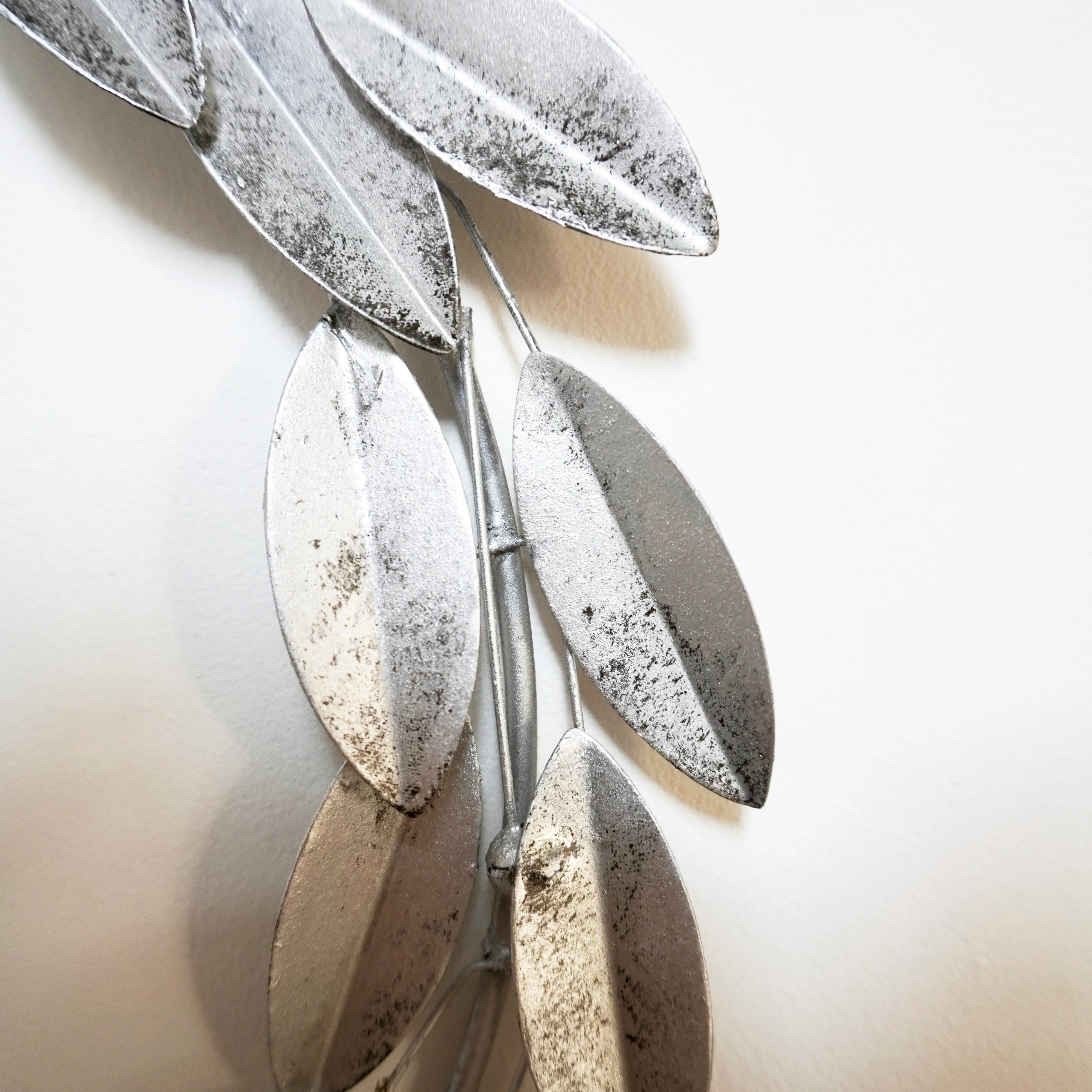 Hanging Silver Olive Wreath