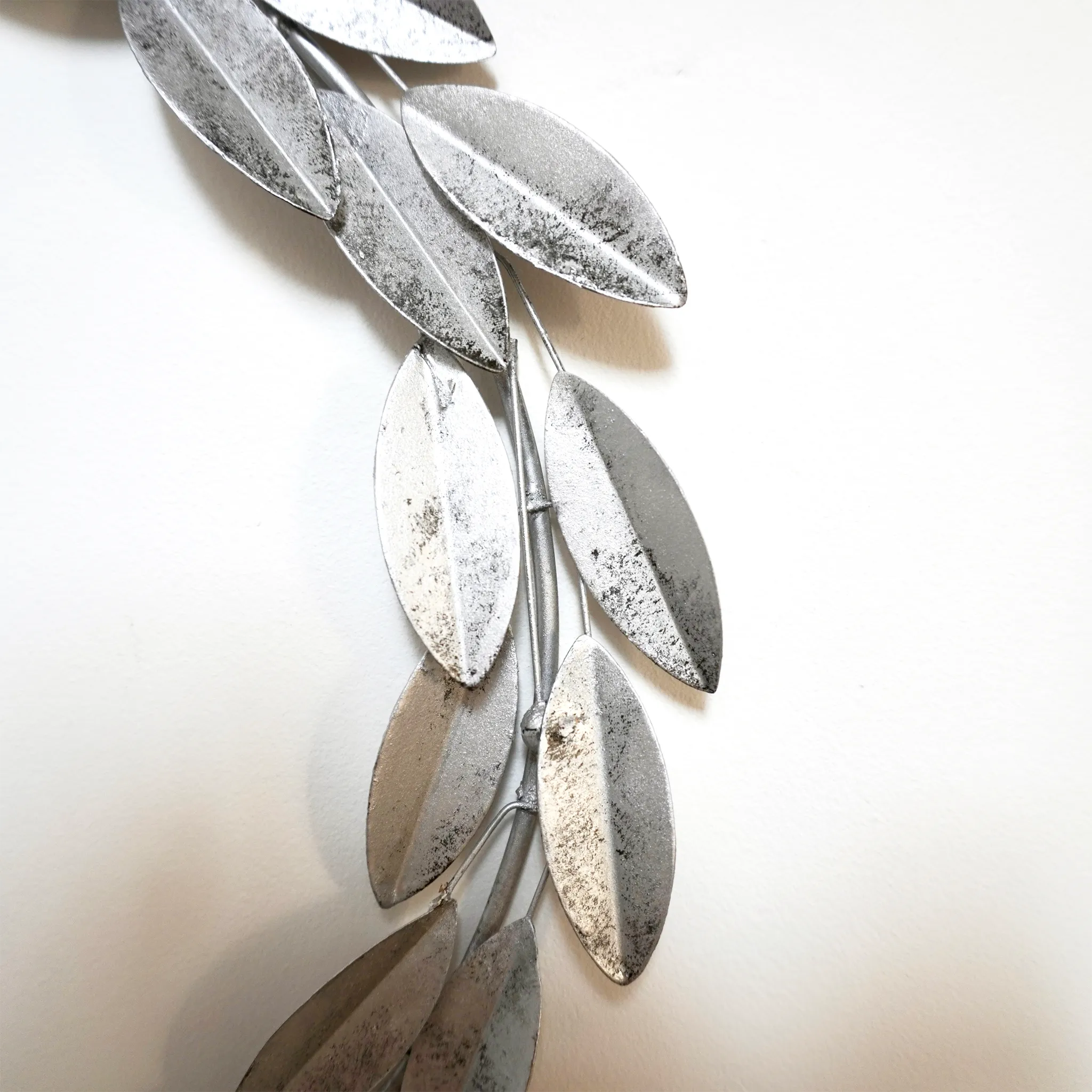 Hanging Silver Olive Wreath