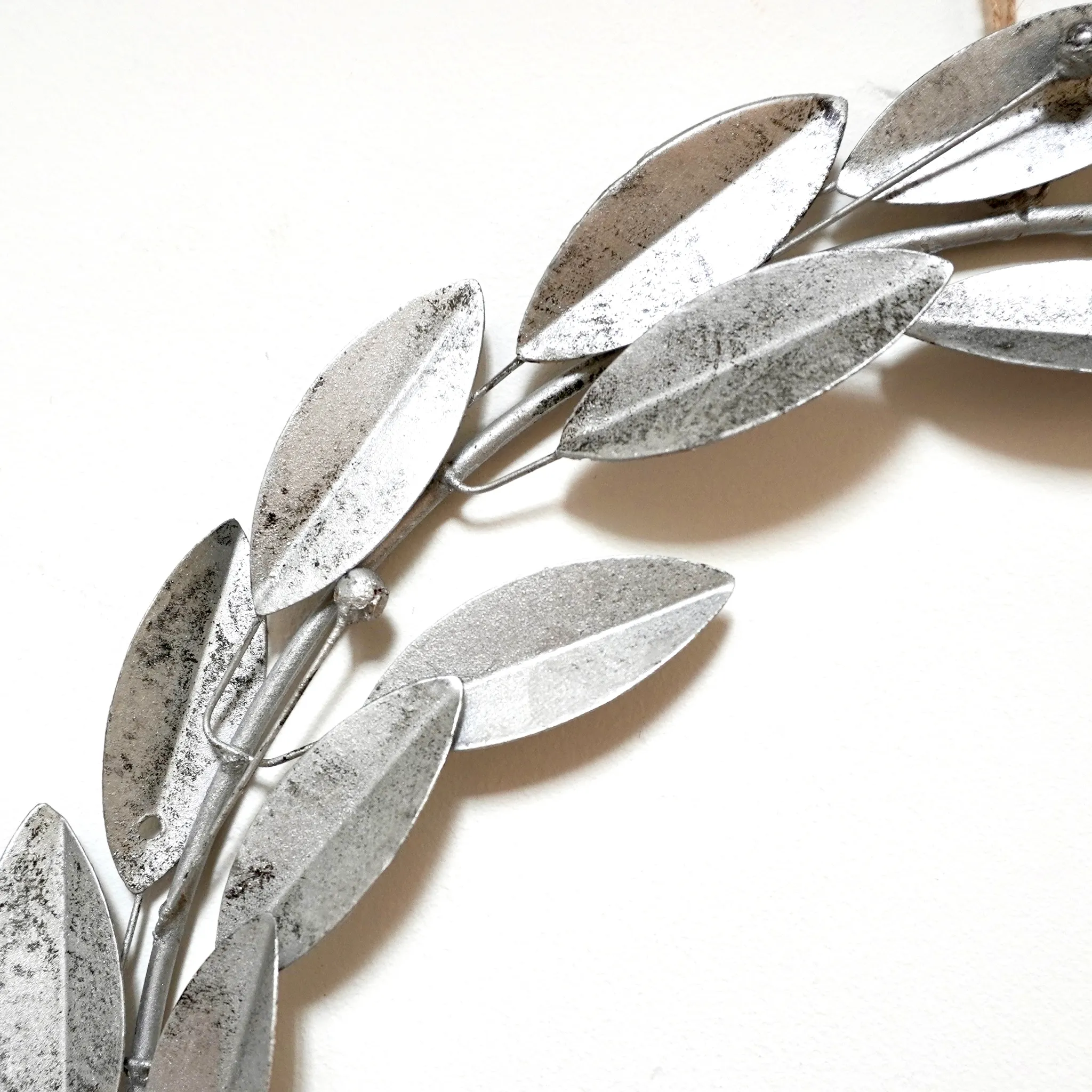 Hanging Silver Olive Wreath