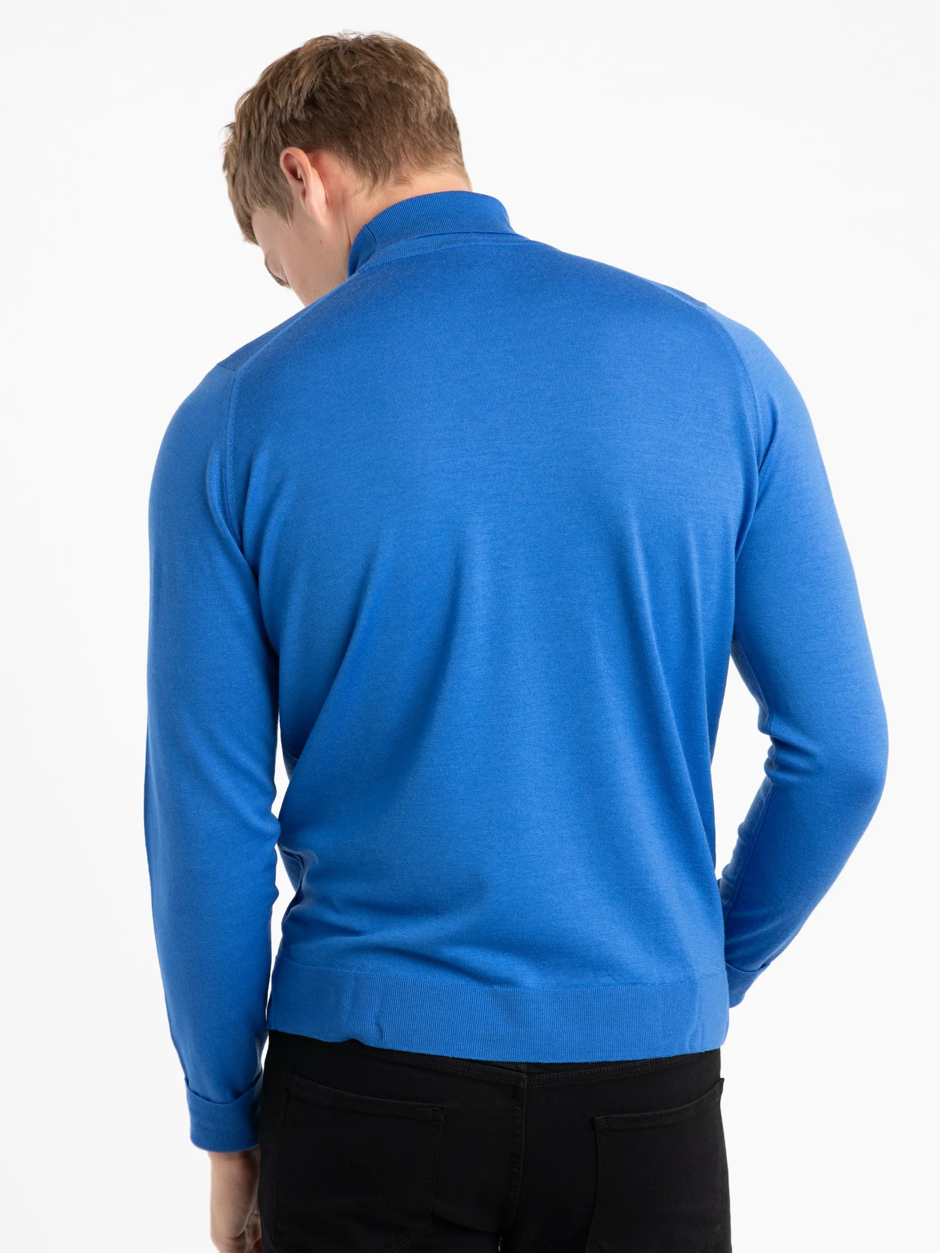 Jay Blue Wool Richards Roll-neck