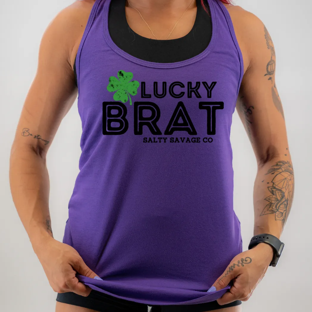 Ladies "LUCKY BRAT" Racerback Tank