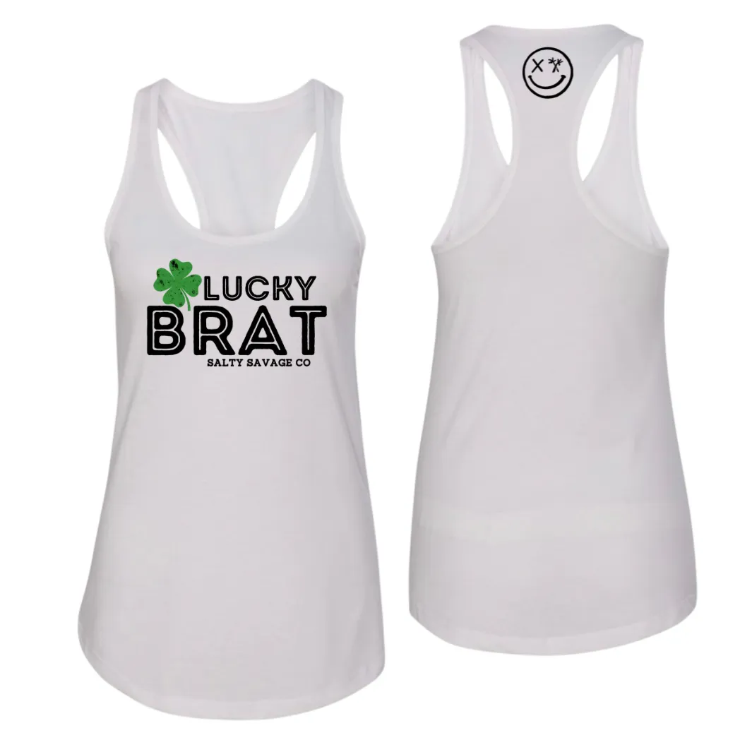 Ladies "LUCKY BRAT" Racerback Tank