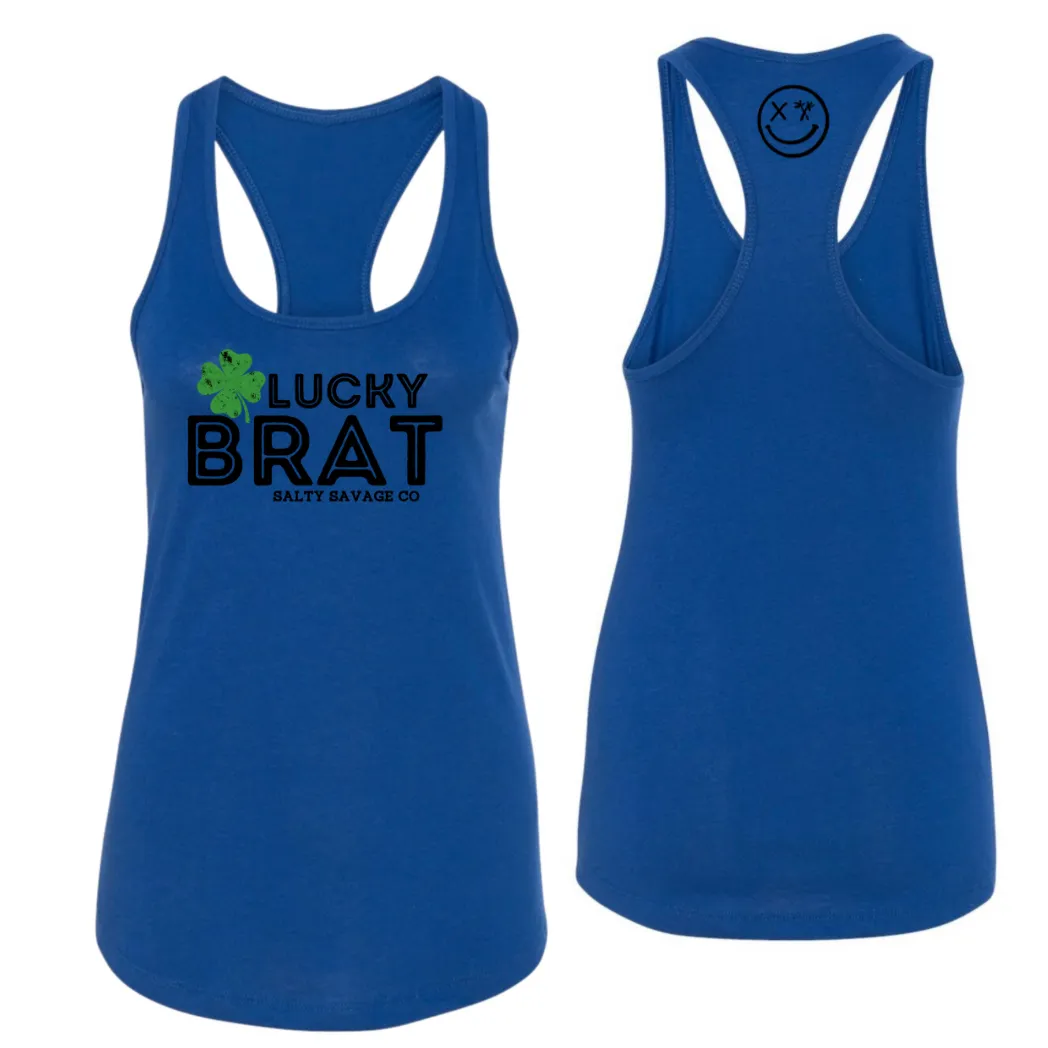 Ladies "LUCKY BRAT" Racerback Tank