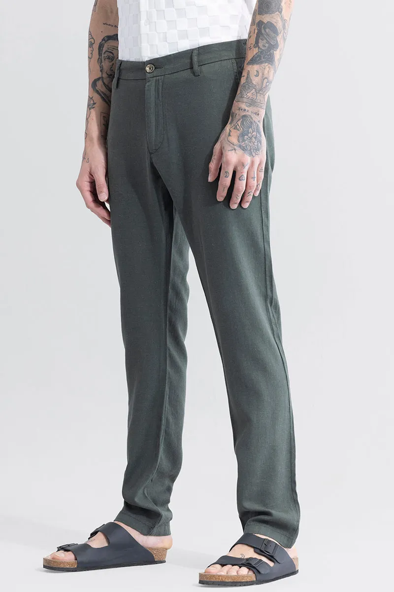 LinenLoom Olive Trouser