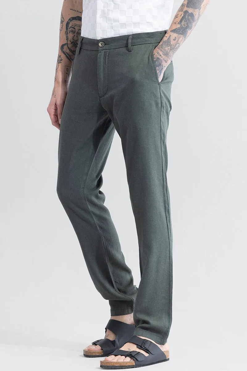 LinenLoom Olive Trouser