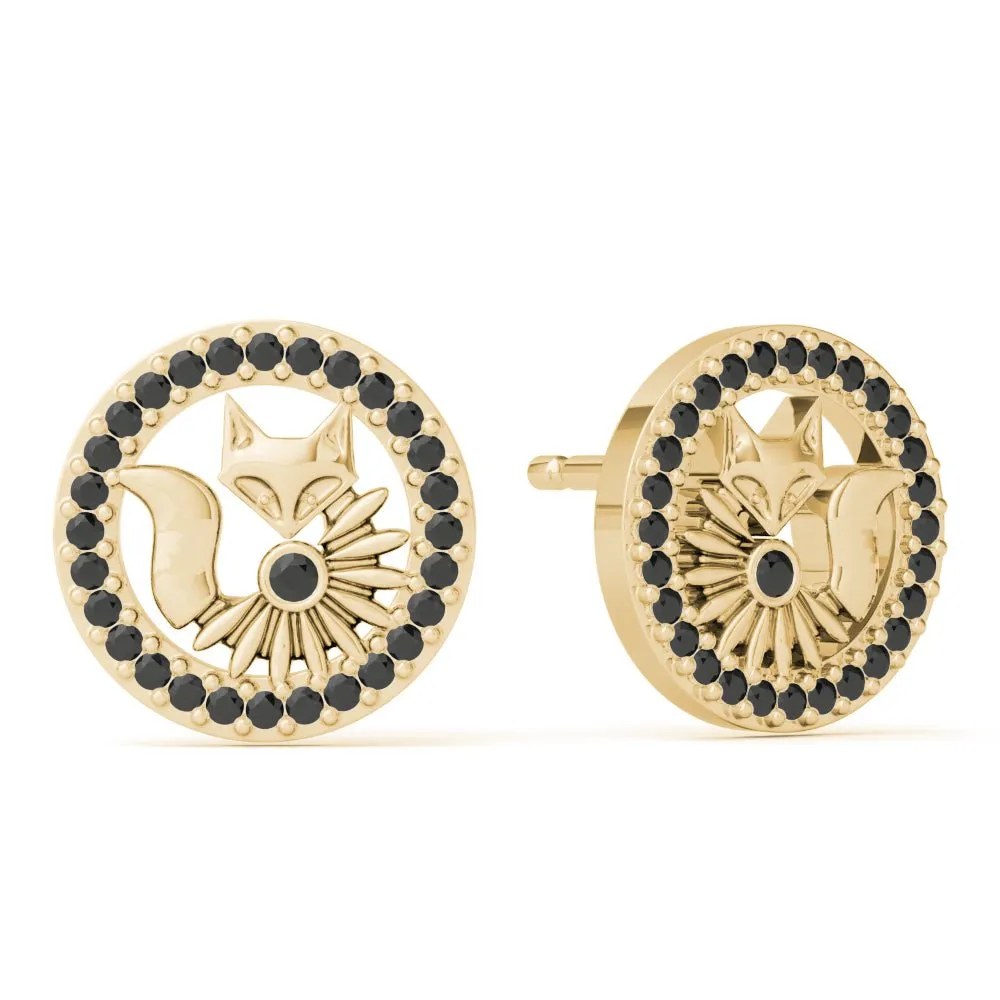 Lucky Charlie Fox Studs