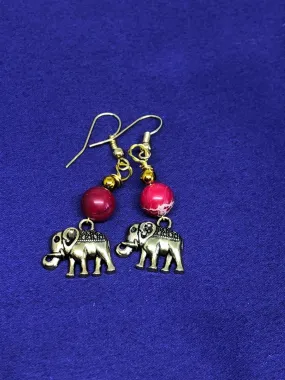 Lucky Elephant Earrings Animal Lover