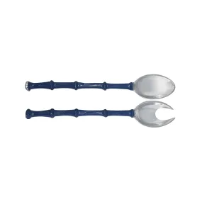 Mariposa Bamboo Salad Servers - Blue