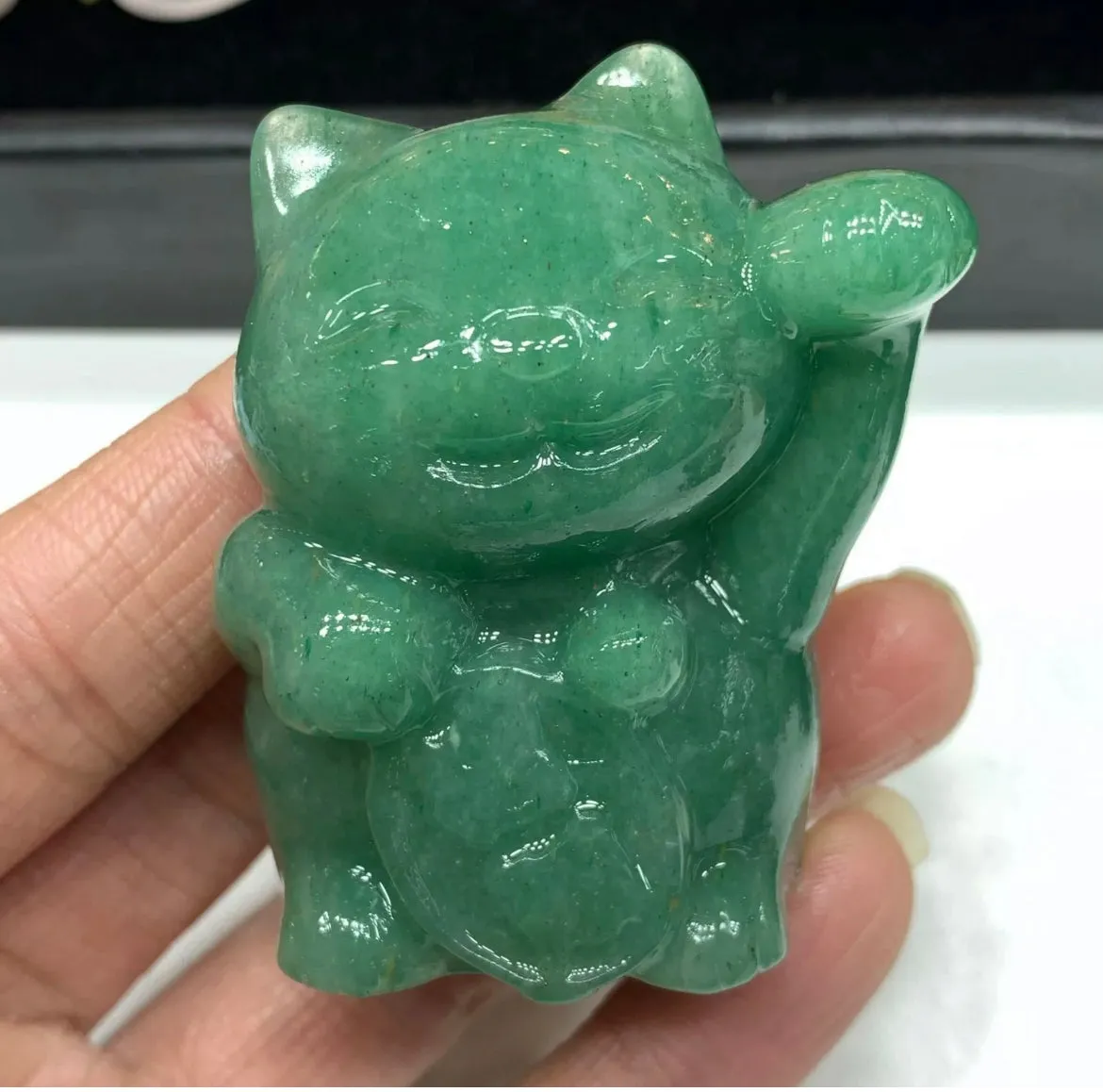 Natural Green Aventurine Lucky Cat