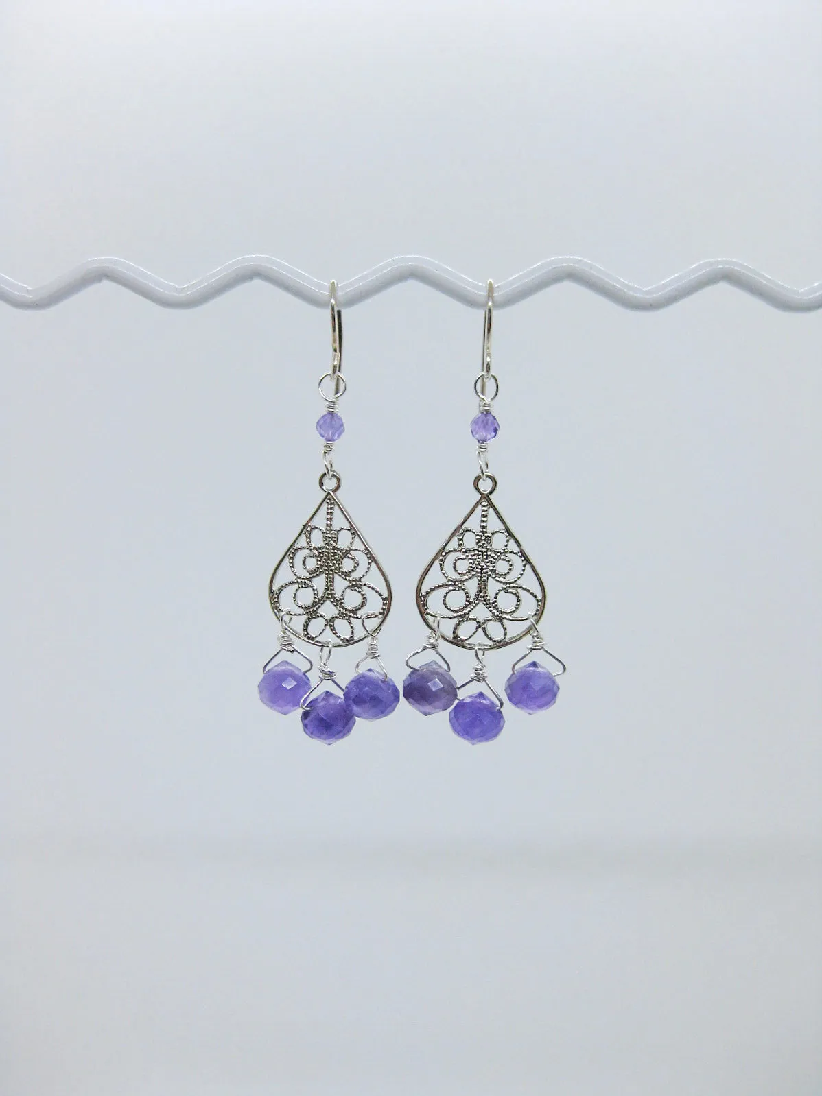 Olive: Amethyst Chandelier - e627