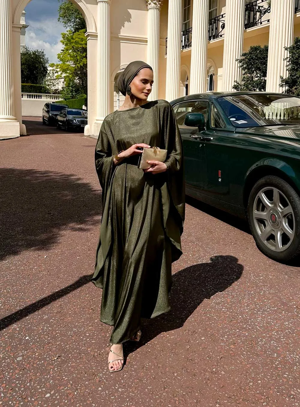 Olive Drape Kaftan