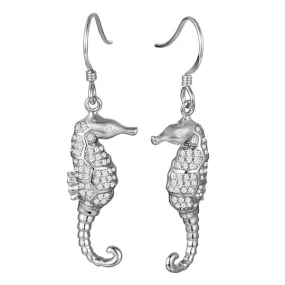 Pavé Lady Seahorse Earrings