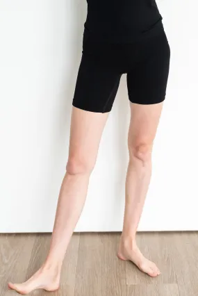 Ribbed Contour Bamboo Shorts - Black