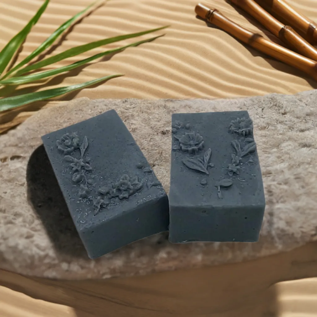 Sandalwood Bamboo infused in Bamboo Charcoal Soap (2-Pack)