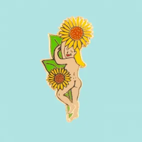 SUNFLOWER LADY PIN