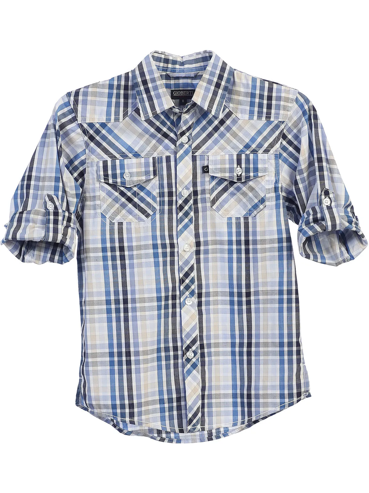 Toddler's Checkered Roll-Up Shirt