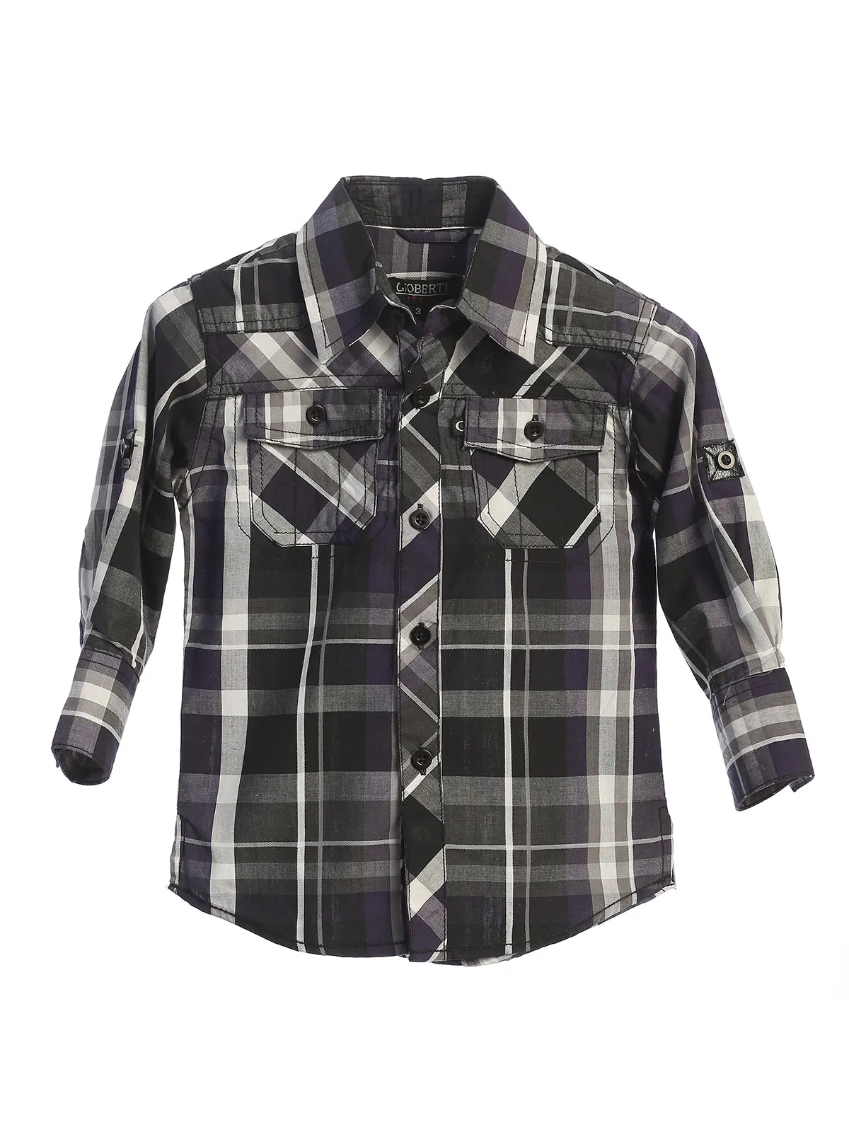 Toddler's Checkered Roll-Up Shirt