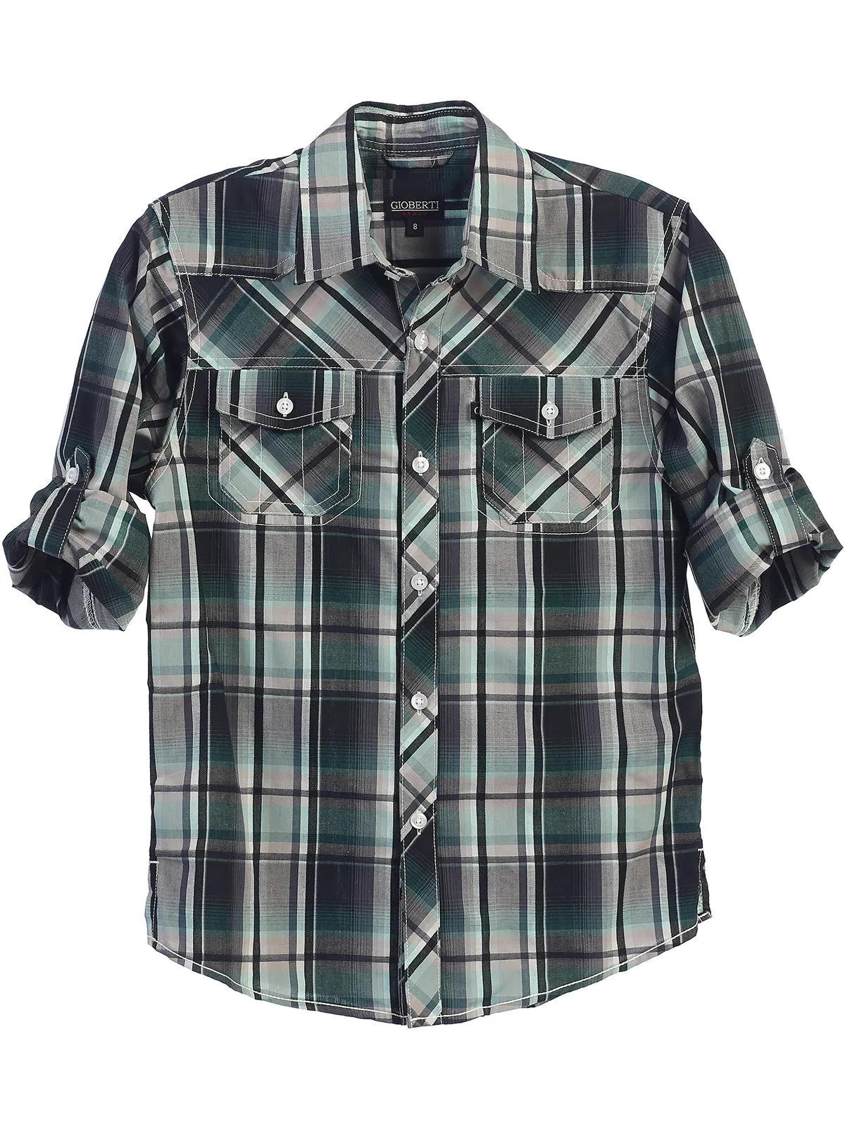 Toddler's Checkered Roll-Up Shirt